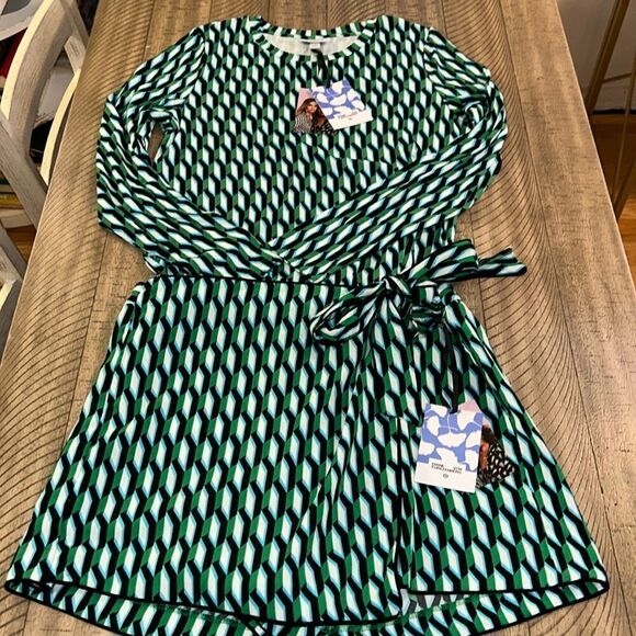 Set! DVF SOLD OUT NWT 4 Target 🎯 Geometric Disco🕺💃🪩 Zebra Green Skort & Top - Picture 1 of 17